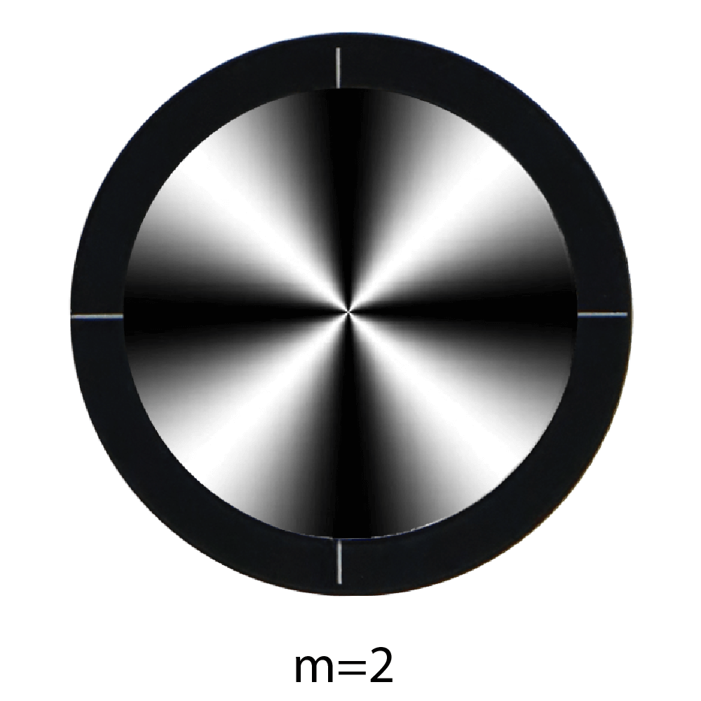渦旋波片，m=2