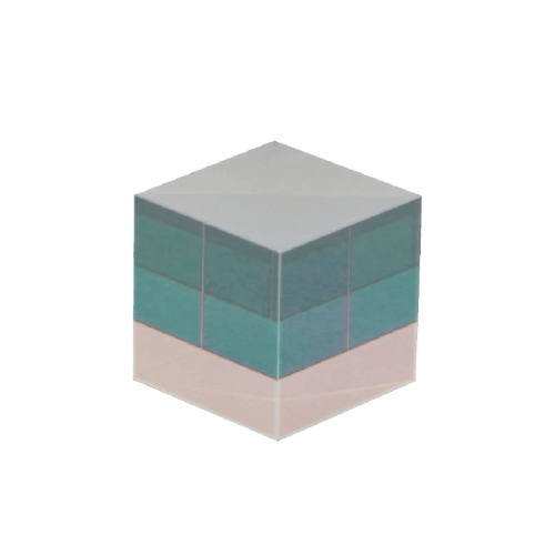 非偏振分束立方體，分光比：10:90 (R:T)，工作波長：1100-1600 nm